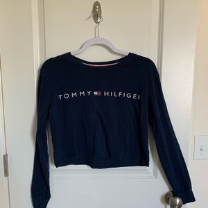 TOMMY HILFIGER NAVY CROP TOP